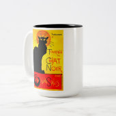 Le Chat Noir Vintag Zweifarbige Tasse (Vorderseite Links)