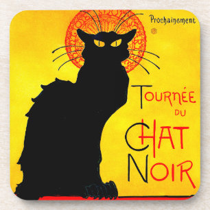 Le Chat Noir Vintage Getränkeuntersetzer
