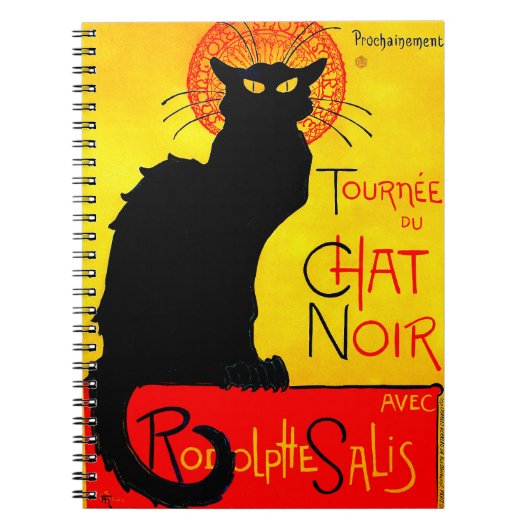 Le Chat Noir Vintage Notizblock (Vorderseite)