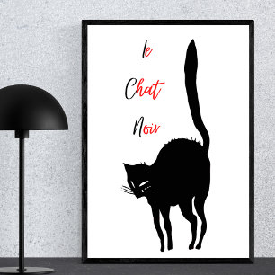 Le Chat Noir - Vintage Schwarze Katze Poster