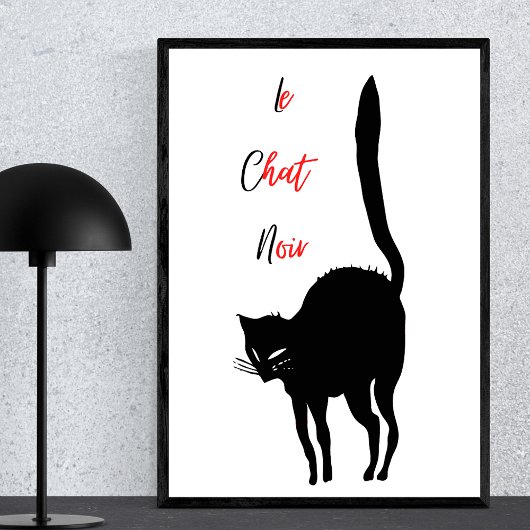 Le Chat Noir - Vintage Schwarze Katze Poster
