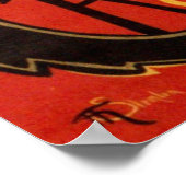 Le Chat Noir Vintage Schwarzkatze Jugendstil Poster (Ecke)