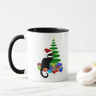 Le Chat Noir Weihnachtsmann Hut Weihnachten Tasse