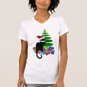 Le Chat Noir Weihnachtsmannmütze Weihnachten T-Shirt