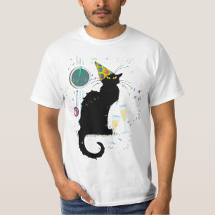 Le Chat Noir Weihnachtsmannmütze Weihnachten T-Shirt