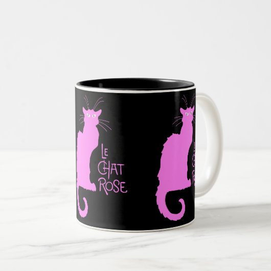 Le Chat Rose Zweifarbige Tasse (VorderseiteRechts)