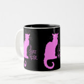 Le Chat Rose Zweifarbige Tasse (Vorderseite Links)