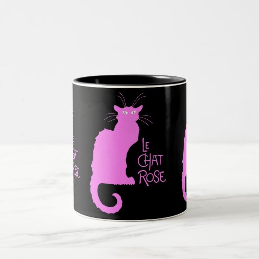 Le Chat Rose Zweifarbige Tasse (Mittel)