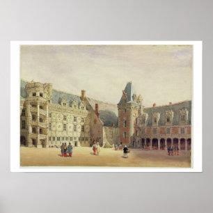 Le Chateau de Blois (w/c on paper) Poster