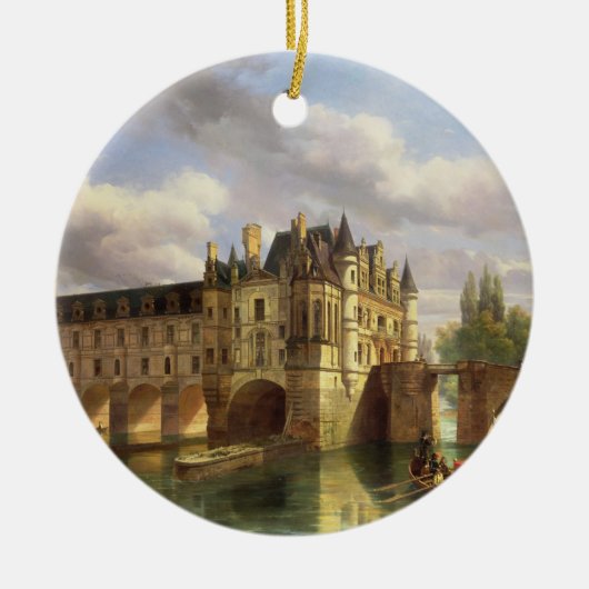 Le Chateau de Chenonceau, 1843 (Öl auf Leinwand) Keramik Ornament (Vorne)