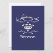 le chateau des YORES NAME Einladung (Vorne/Hinten)