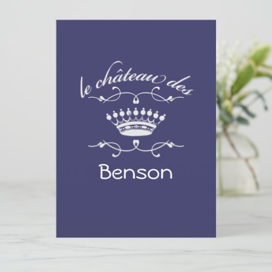 le chateau des YORES NAME Einladung (Stehend Vorderseite)