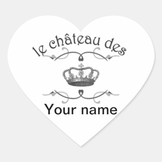 le chateau des YOUR NAME v.2 Herz-Aufkleber (Vorderseite)