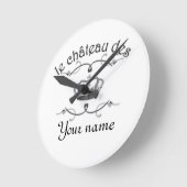 le chateau des YOUR NAME v.2 Runde Wanduhr (Winkel)