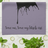 Le Chaton Noir Liebe Me Liebe My Black Cat Lover Geschirrtuch (Gefaltet)