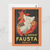 Le Chocolat Fausta Seduit Postkarte (Vorne/Hinten)