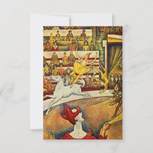 Le Cirque ( The Circus ) von Georges Seurat Einladung (Vorderseite)