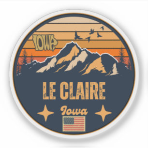 Le Claire, Iowa Ia, Vereinigte Staaten Aufkleber