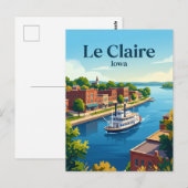 Le Claire Iowa Postkarte (Vorne/Hinten)
