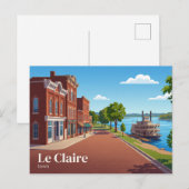 Le Claire USA Postkarte (Vorne/Hinten)