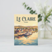 Le Claire USA Postkarte (Stehend Vorderseite)