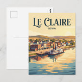 Le Claire USA Postkarte (Vorne/Hinten)