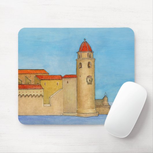 Le Clocher de Collioure Mousepad (Mit Mouse)