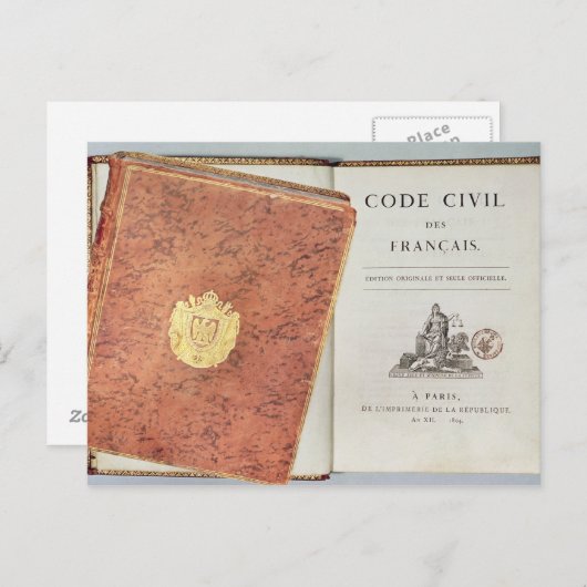 Le Code Zivil des Francais' Postkarte (Vorne/Hinten)