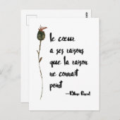 Le Coeur | Herz hat seine Gründe | LIEBE Postkarte (Vorne/Hinten)