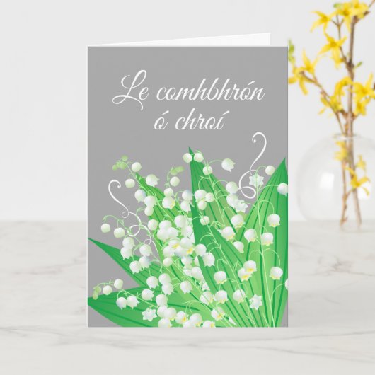 Le comhbhrón ó chroí-Beileid im gälischen botanisc Karte (Gelbe Blume)