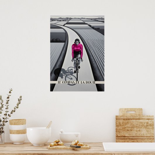 LE COMPAS DE LA ROUTE (Der Kompass der Straße) Poster (Küche)