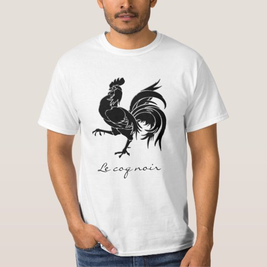 Le Coq noir der schwarze Hahn T-Shirt (Vorderseite)
