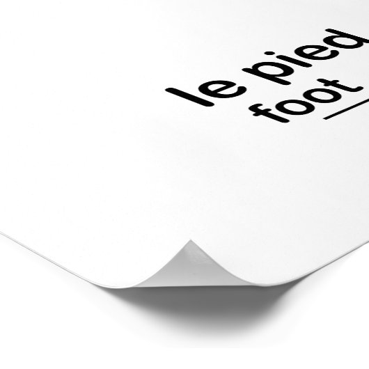 Le corps der Körper Französisch Englisch Bildung Poster (Ecke)