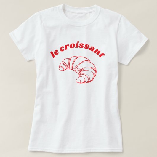 Le Croissant Französischer Familienausflug T-Shirt (Design vorne)