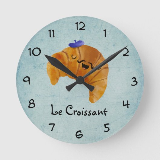 Le Croissant Runde Wanduhr (Vorderseite)