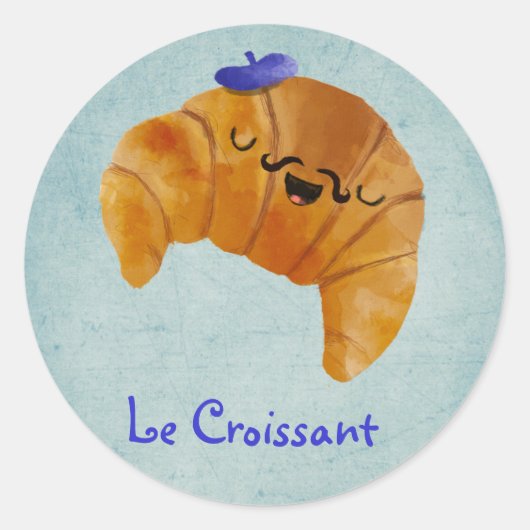 Le Croissant Runder Aufkleber (Vorderseite)
