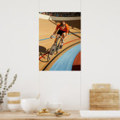 LE CYCLISTE DU VÉLODROME (Velodrom-Radfahrer) Poster (Küche)