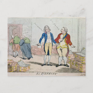 Le Deficit, 1788 Postkarte
