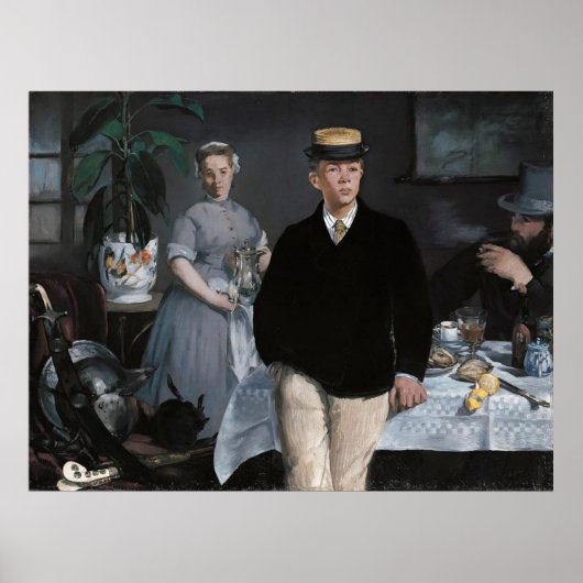 Le Déjeuner dans l'atelier von Édouard Manet Poster (Vorne)