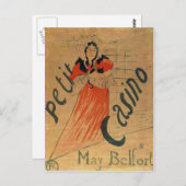 Le divan Japonais von Toulouse-Lautrec Postkarte (Vorne/Hinten)