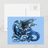 Le dragon bleu - postkarte (Vorne/Hinten)