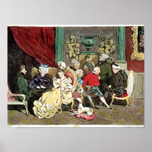 Le Faubourg Saint-Germain, engraved by Delpech Poster