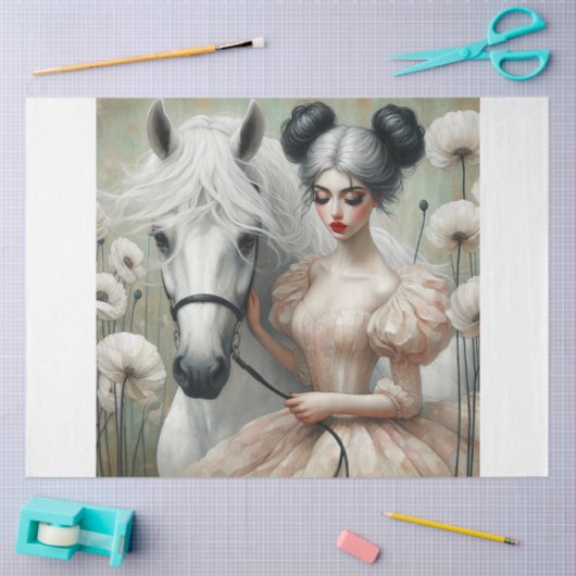 Le Femme, arabische Mare, "Ein Traum erfüllt" Seidenpapier (Basteln)