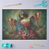 Le Femme Butterfly Beauty Fleur Decoupage Seidenpapier (Basteln)