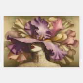 Le Femme Iris Decoupage Flat Wrapping Geschenkpapi Geschenkpapier Set (Vorderseite 2)