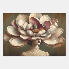 Le Femme Magnolia Decoupage Wrapping Geschenkpapie Geschenkpapier Set