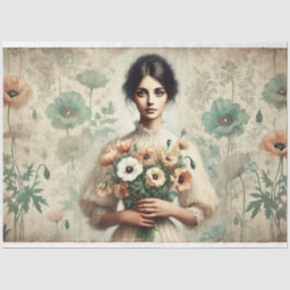 Le Femme Old World Floral Seidenpapier