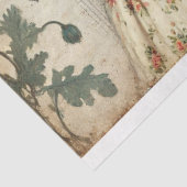 Le Femme Old World Floral Viktorianisch Decoupage Seidenpapier (Ausschnitt)