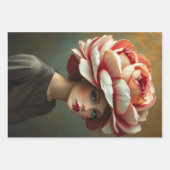 Le Femme Peony Decoupage Flat Wrapping Geschenkpap Geschenkpapier Set (Vorderseite 2)