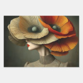 Le Femme Poppy Decoupage Flat Wrapping Geschenkpap Geschenkpapier Set (Vorderseite 2)